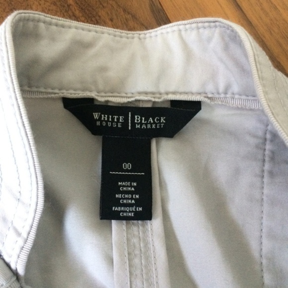 WHBM Fitted Twill Lace Up Detail Jacket in "Feather" - Picture 4 of 7